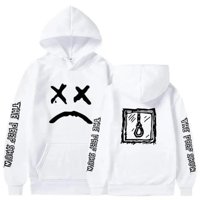 Smiling Face Print Unisex Hoodie Aesthetic Streetwear Pullover