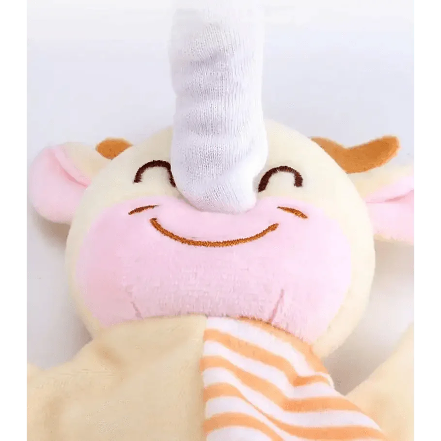 Soft Rabbit Security Blanket & Plush Soothing Toy for Newborns