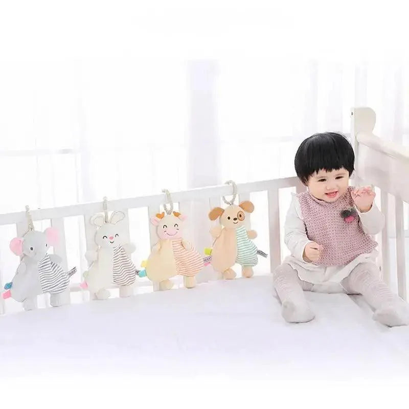 Soft Rabbit Security Blanket & Plush Soothing Toy for Newborns