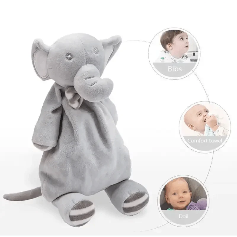 Soft Rabbit Security Blanket & Plush Soothing Toy for Newborns