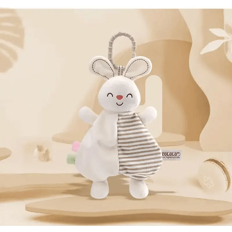 Soft Rabbit Security Blanket & Plush Soothing Toy for Newborns