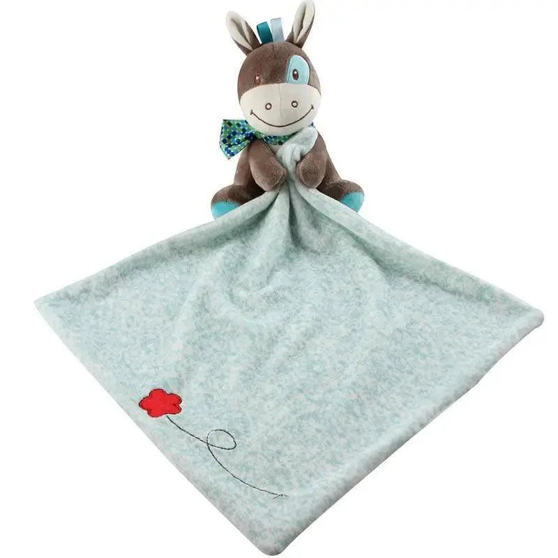 Soft Rabbit Security Blanket & Plush Soothing Toy for Newborns