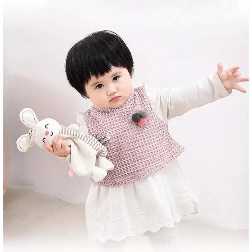 Soft Rabbit Security Blanket & Plush Soothing Toy for Newborns