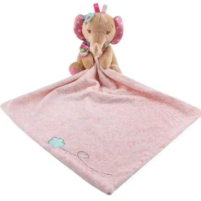 Soft Rabbit Security Blanket & Plush Soothing Toy for Newborns