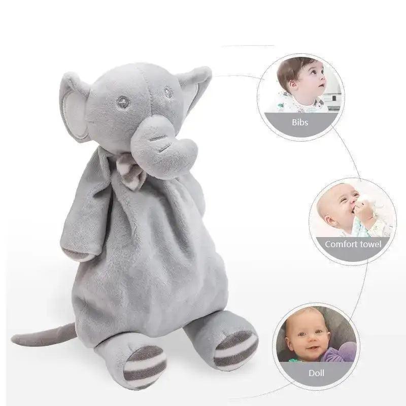 Soft Rabbit Security Blanket & Plush Soothing Toy for Newborns