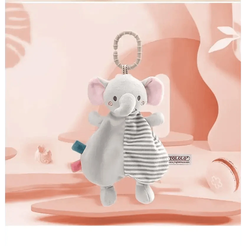 Soft Rabbit Security Blanket & Plush Soothing Toy for Newborns