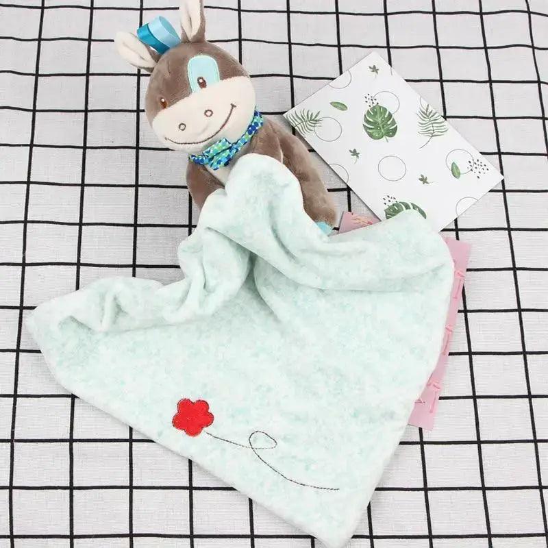 Soft Rabbit Security Blanket & Plush Soothing Toy for Newborns