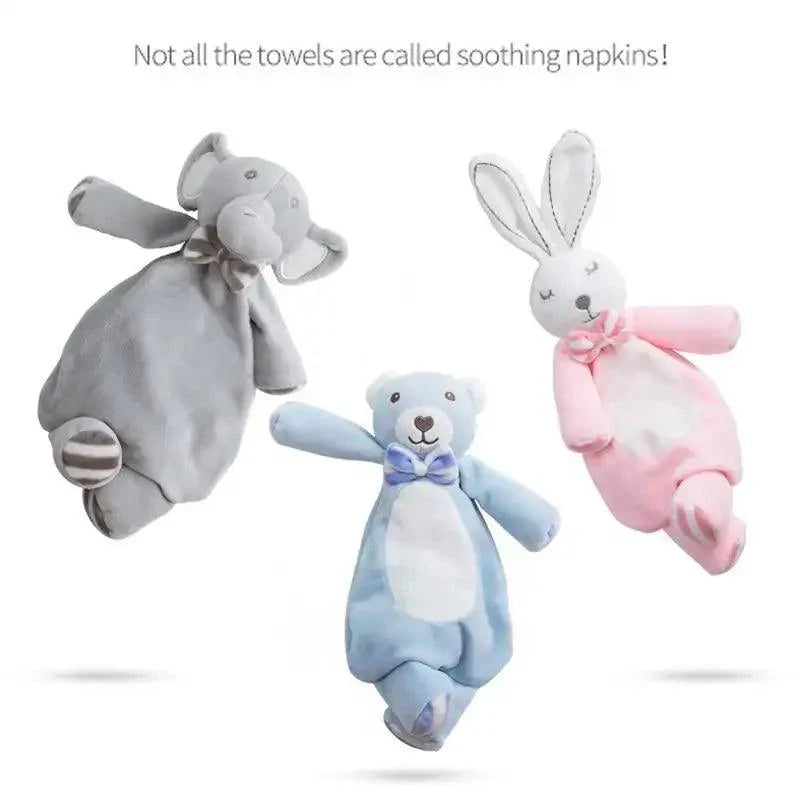 Soft Rabbit Security Blanket & Plush Soothing Toy for Newborns