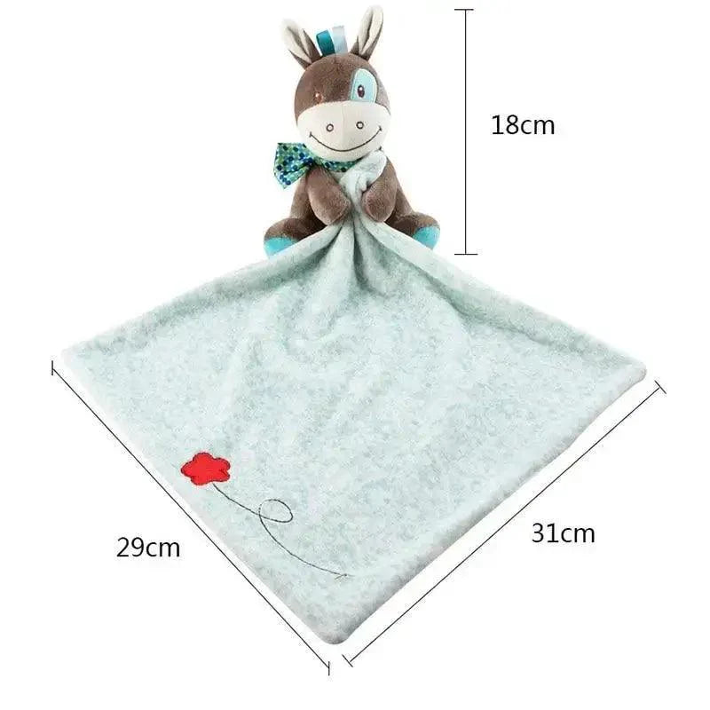 Soft Rabbit Security Blanket & Plush Soothing Toy for Newborns