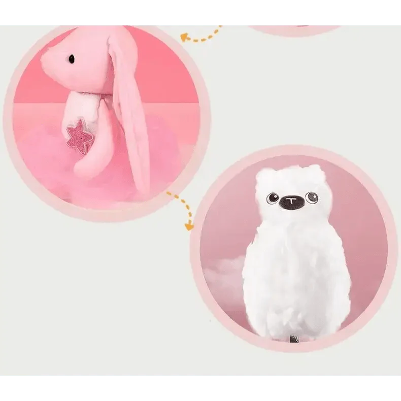 Soft Rabbit Security Blanket & Plush Soothing Toy for Newborns