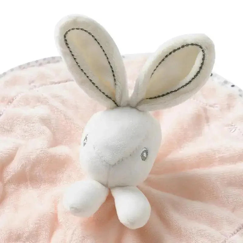 Soft Rabbit Security Blanket & Plush Soothing Toy for Newborns