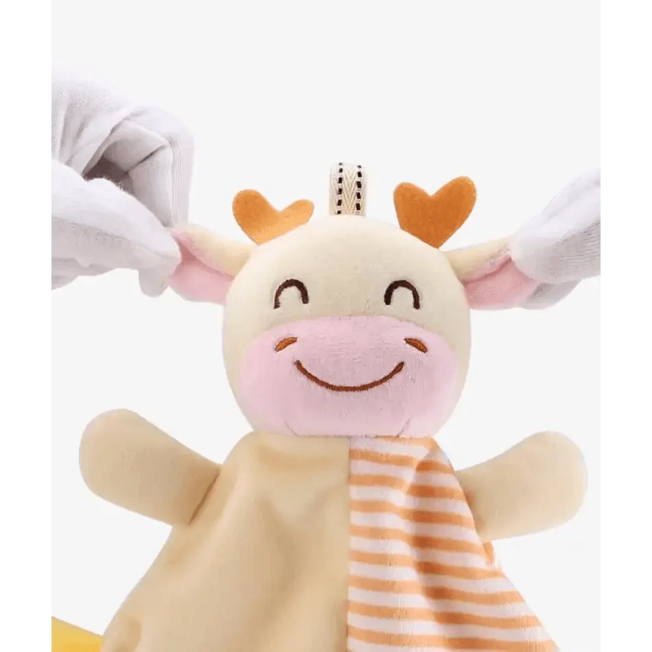 Soft Rabbit Security Blanket & Plush Soothing Toy for Newborns