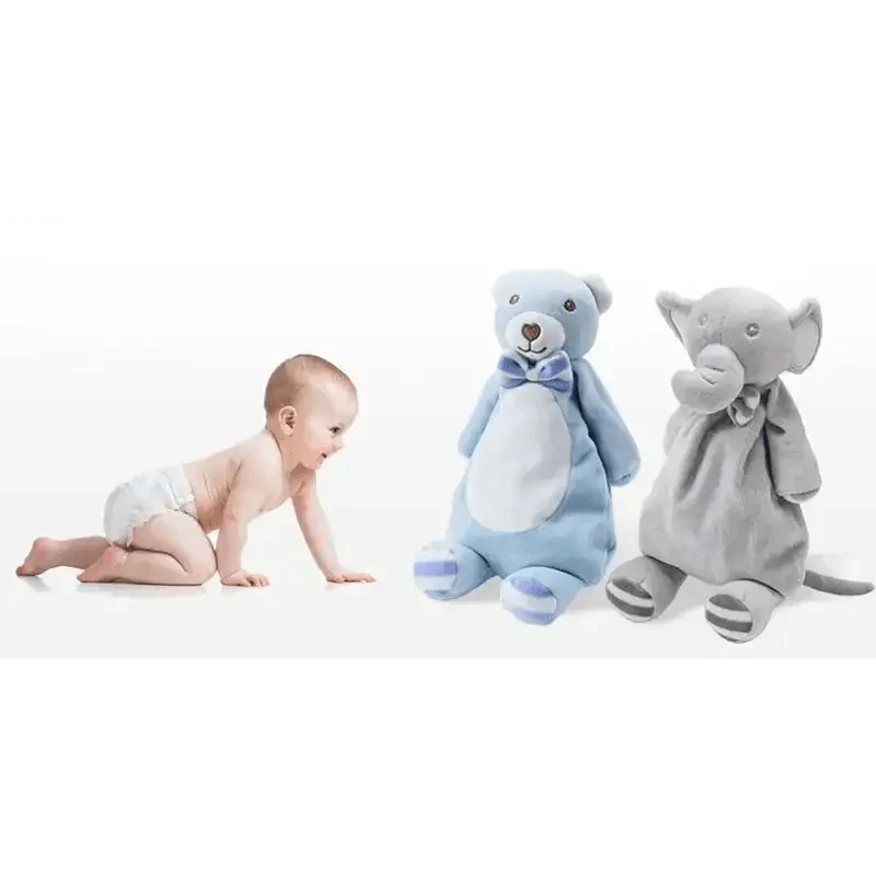 Soft Rabbit Security Blanket & Plush Soothing Toy for Newborns