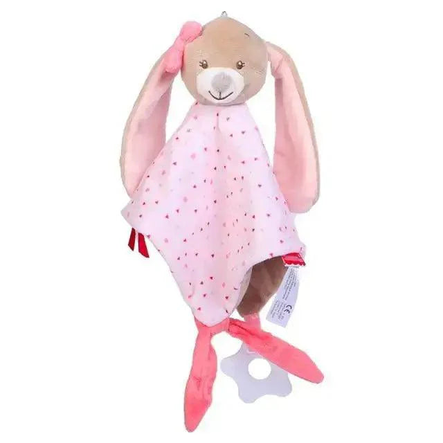 Soft Rabbit Security Blanket & Plush Soothing Toy for Newborns