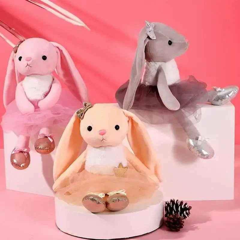Soft rabbit plush security blanket toy for newborns and infants
