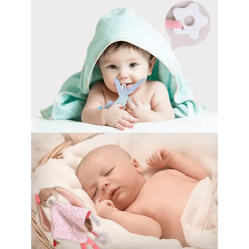 Soft Rabbit Security Blanket & Plush Soothing Toy for Newborns