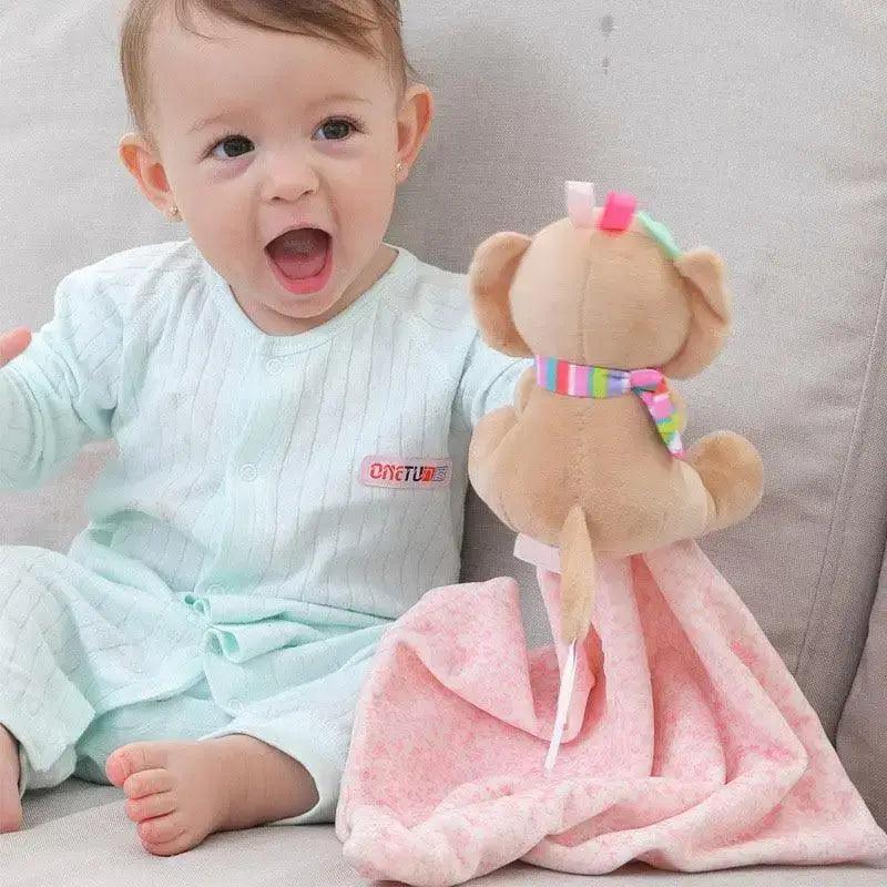 Soft Rabbit Security Blanket & Plush Soothing Toy for Newborns