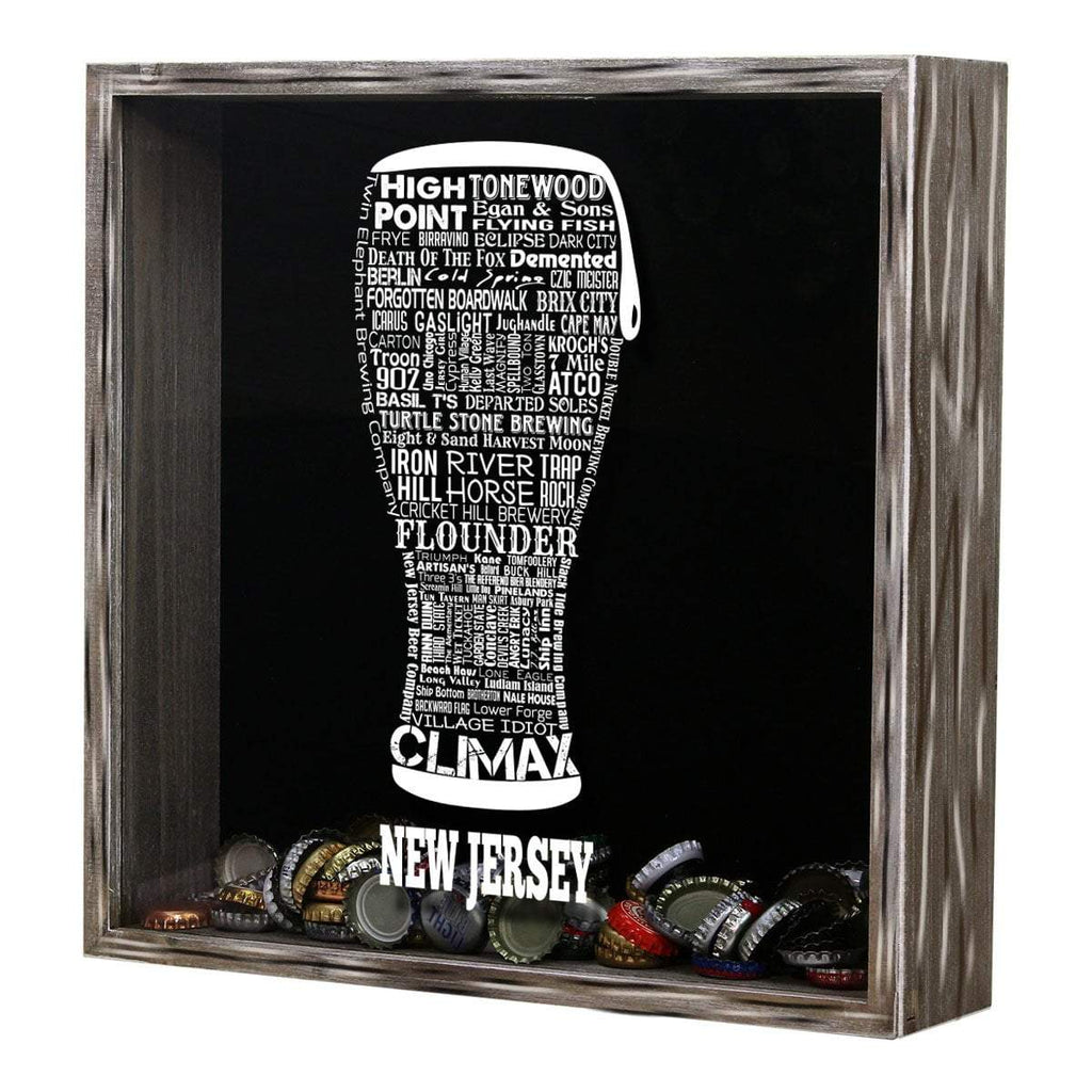 New Jersey Beer Typography Shadow Box