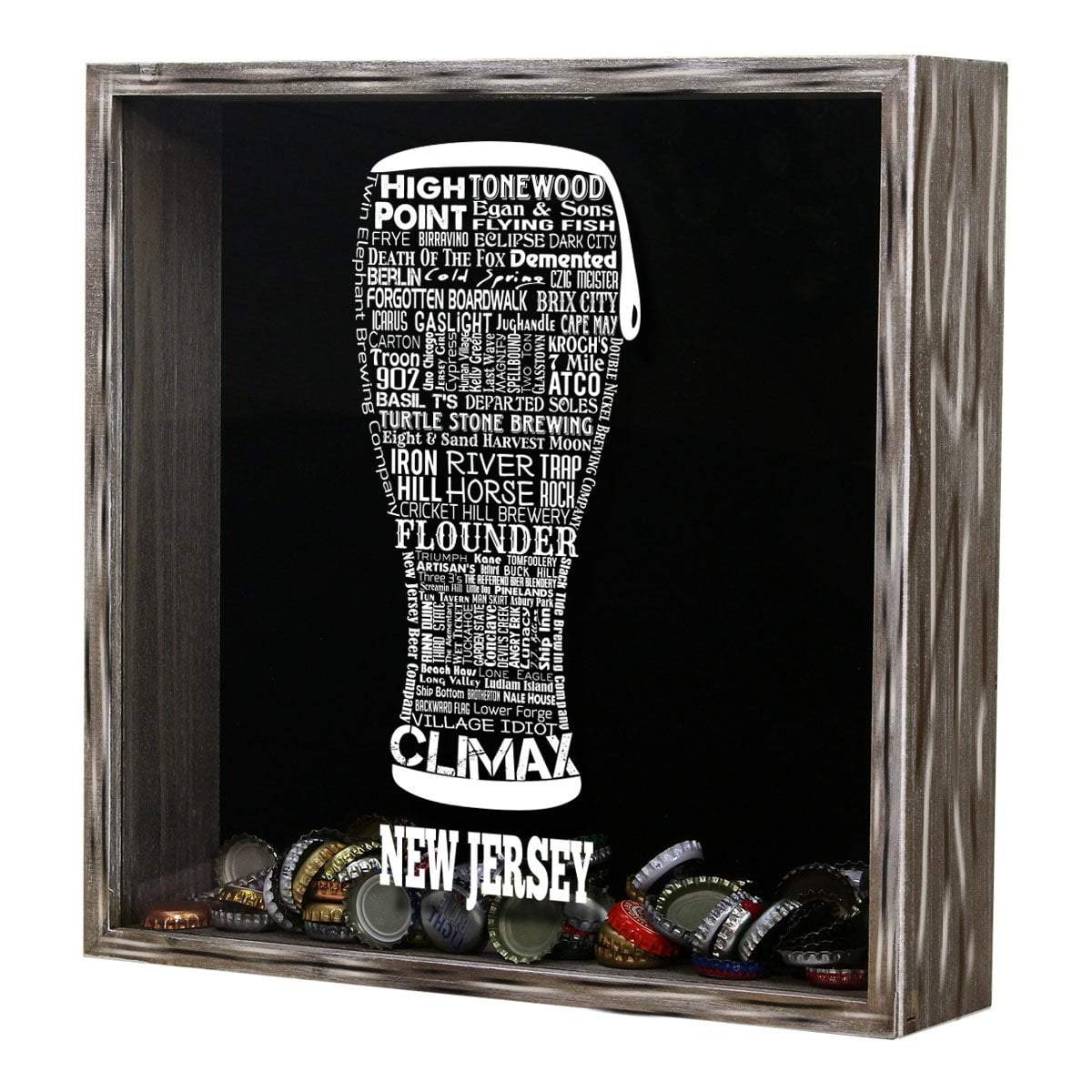 New Jersey Beer Typography Shadow Box