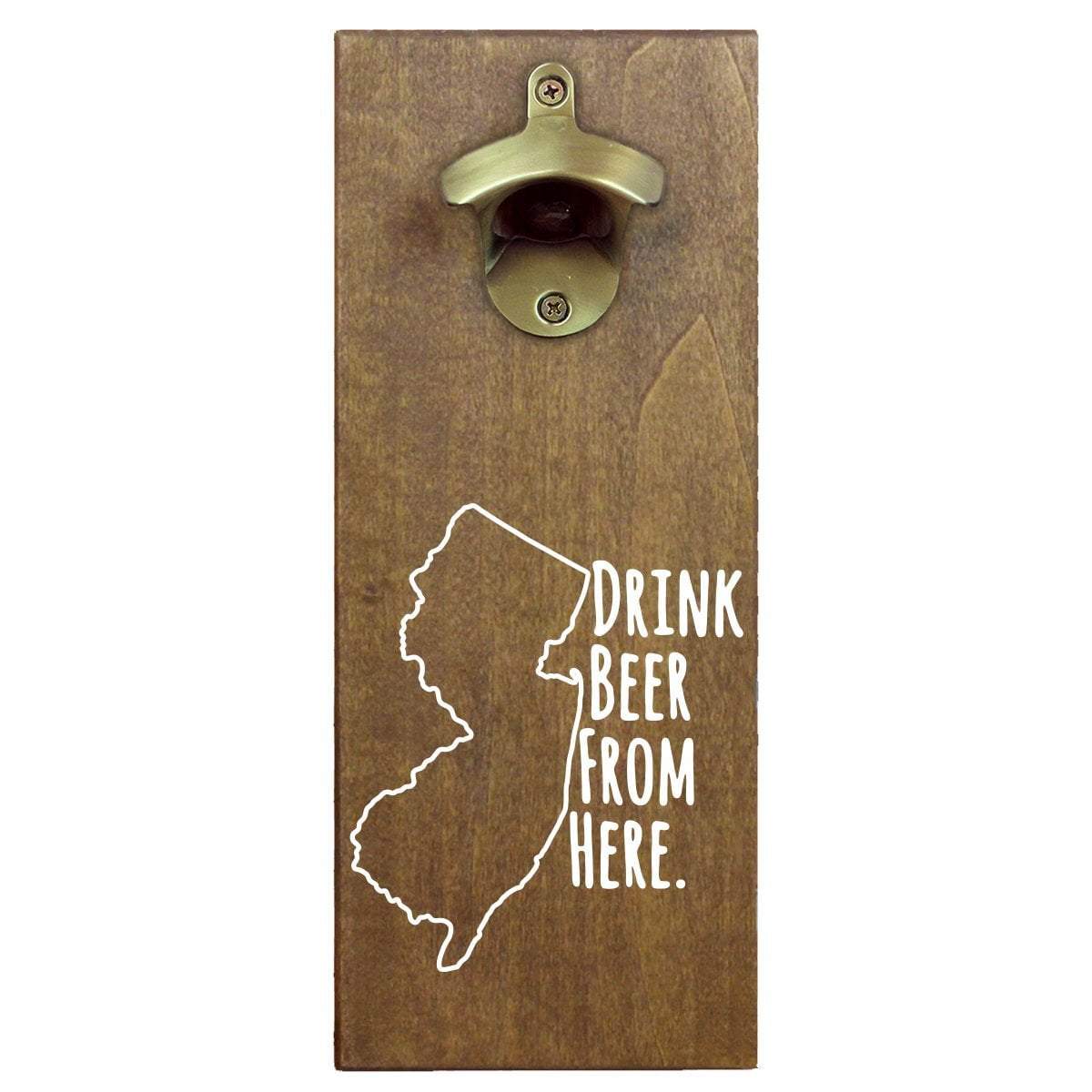 New Jersey Drink Beer From Here Cap Catching Magnetic Bottle Opener