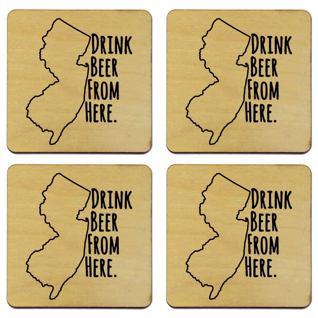 New Jersey Drink Beer From Here Coasters