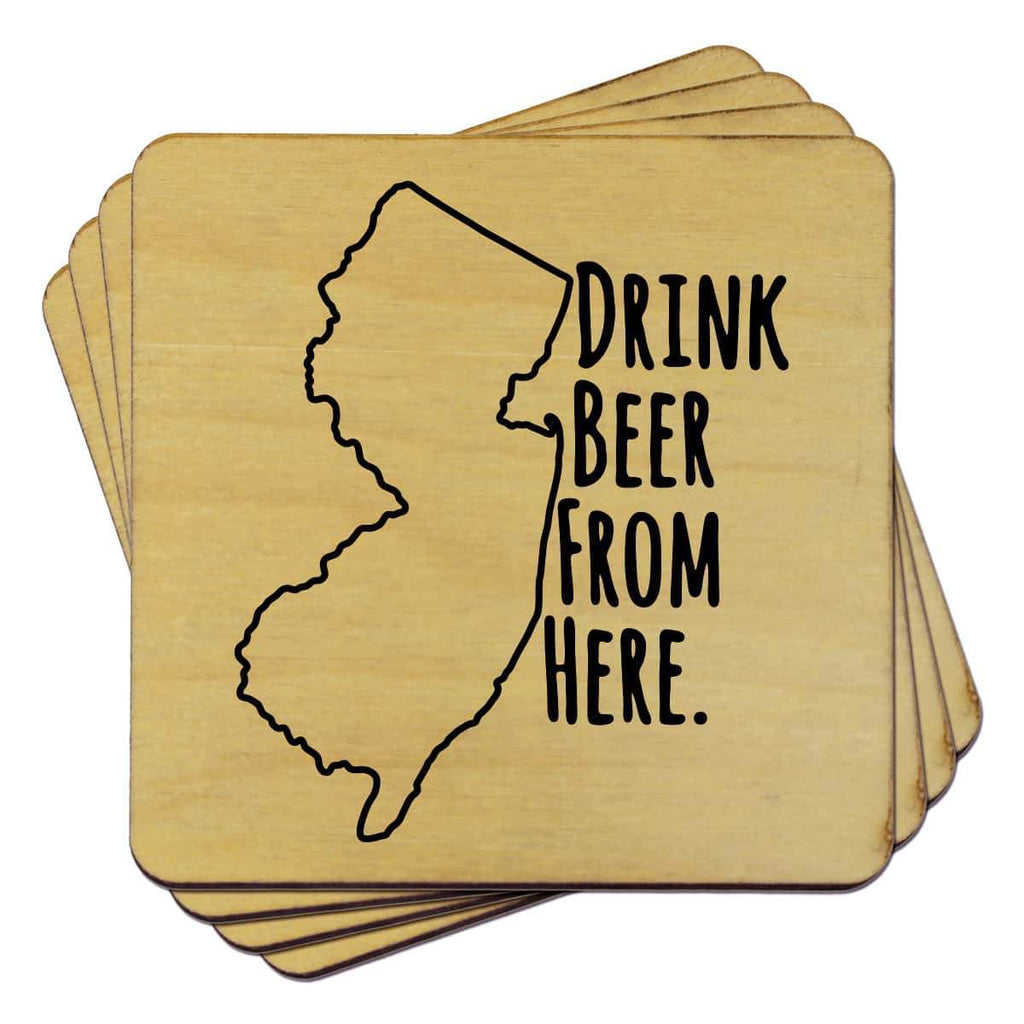 New Jersey Drink Beer From Here Coasters