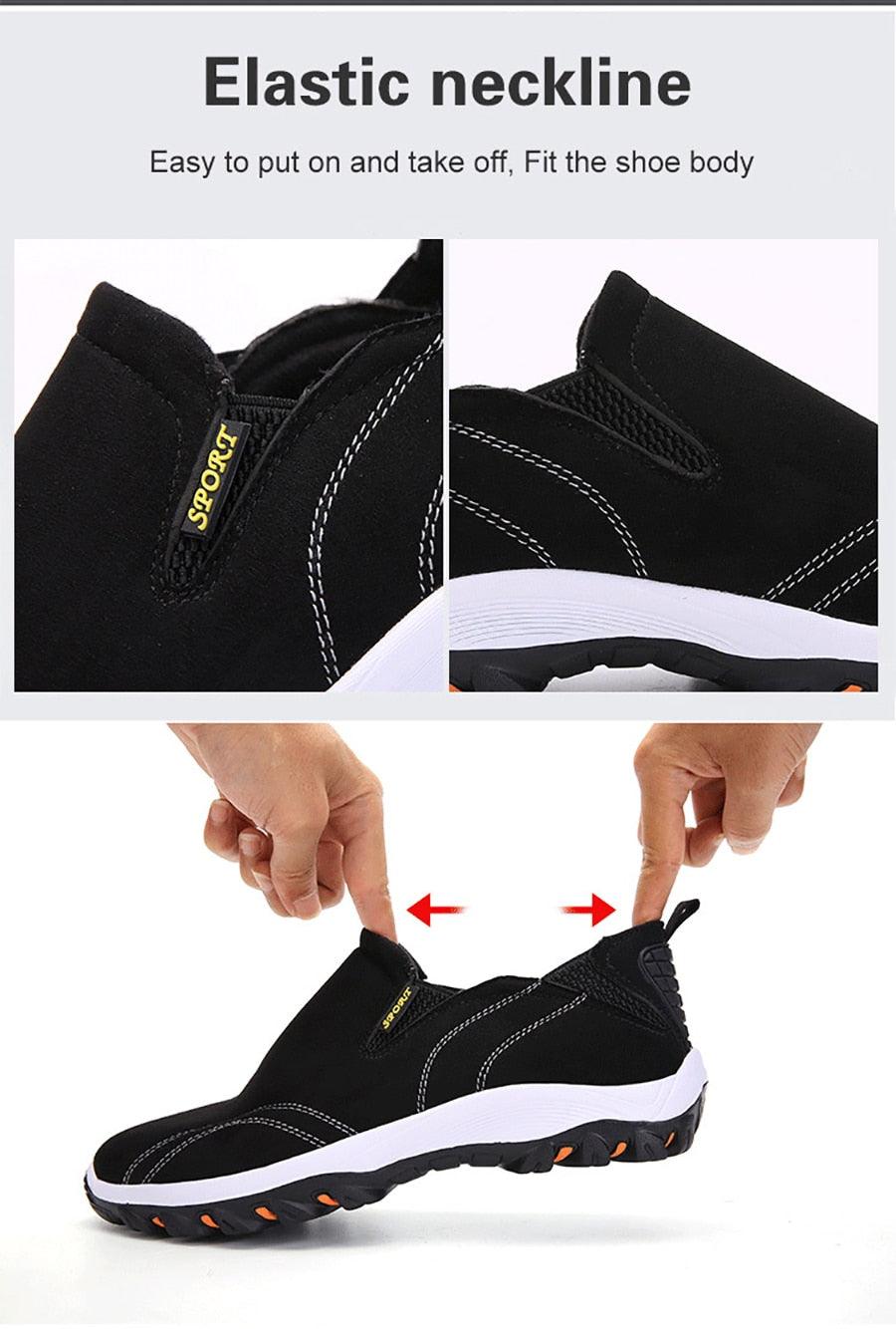 Men's Lightweight Knit Mesh Running Shoes Non-Slip Walking Sneakers