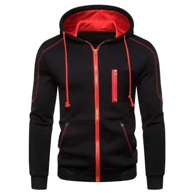 Men's Lightweight Athletic Fleece Hooded Jacket Performance Wear