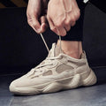 Men's Breathable Mesh Running Sneakers - Luxury Black White Shoes