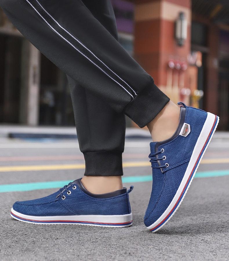 Men's Lightweight Casual Walking Sneakers - Comfortable Flat Shoes