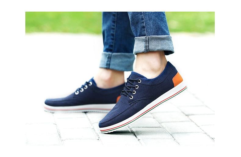 Men's Lightweight Casual Walking Sneakers - Comfortable Flat Shoes