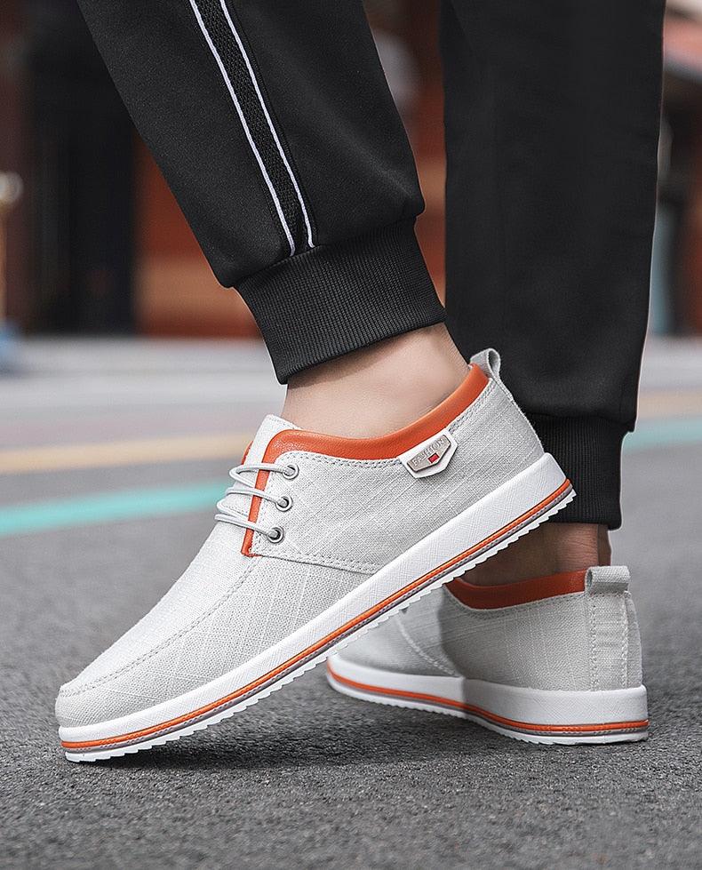 Men's Lightweight Casual Walking Sneakers - Comfortable Flat Shoes