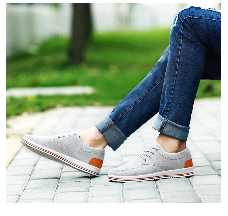 Men's Lightweight Casual Walking Sneakers - Comfortable Flat Shoes
