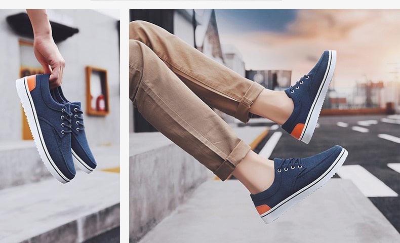 Men's Lightweight Casual Walking Sneakers - Comfortable Flat Shoes