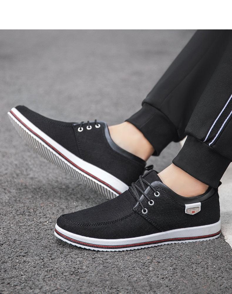 Men's Lightweight Casual Walking Sneakers - Comfortable Flat Shoes