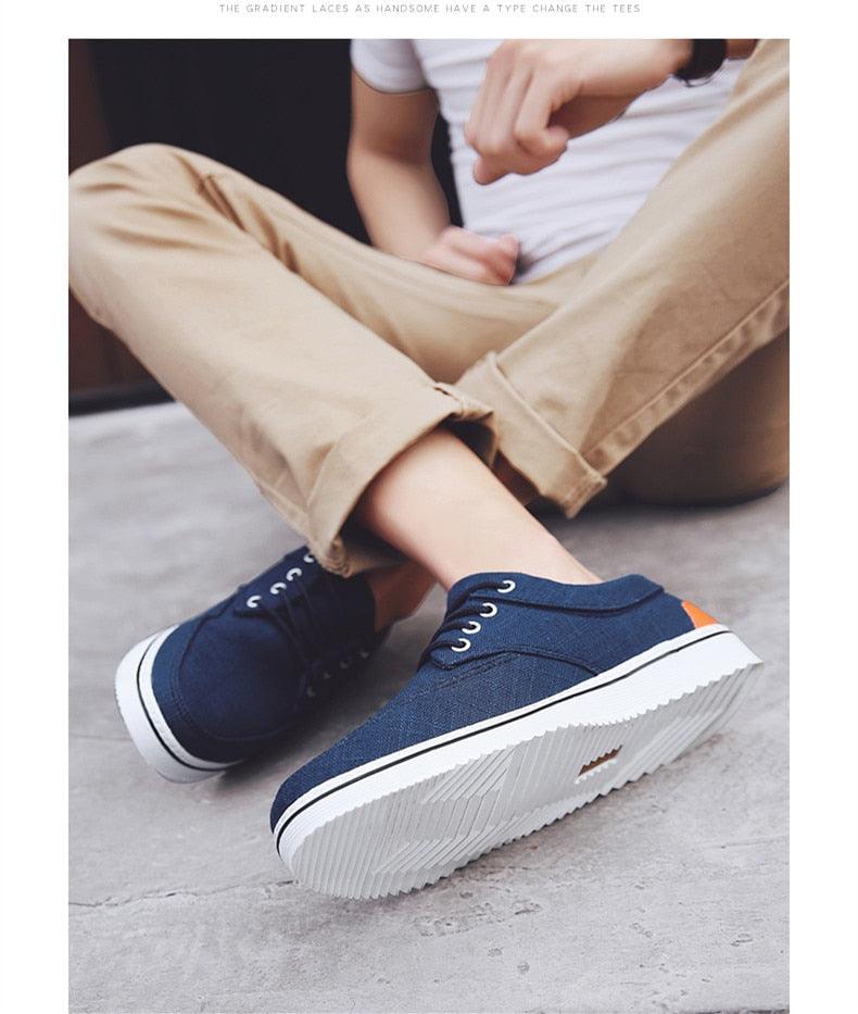 Men's Lightweight Casual Walking Sneakers - Comfortable Flat Shoes
