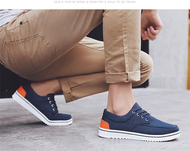 Men's Lightweight Casual Walking Sneakers - Comfortable Flat Shoes