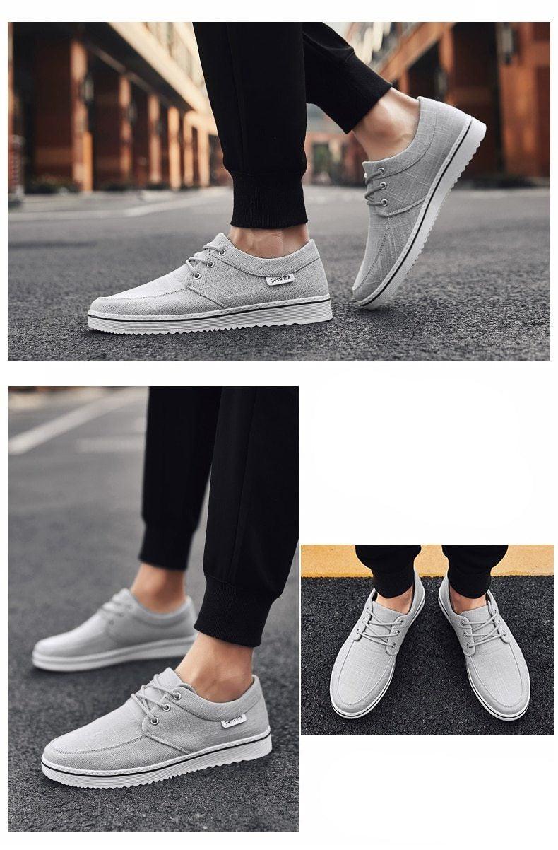 Men's Lightweight Casual Walking Sneakers - Comfortable Flat Shoes