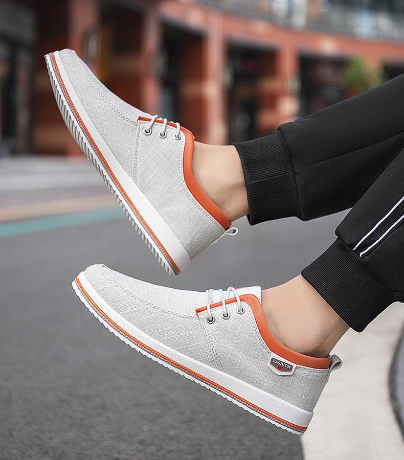 Men's Lightweight Casual Walking Sneakers - Comfortable Flat Shoes