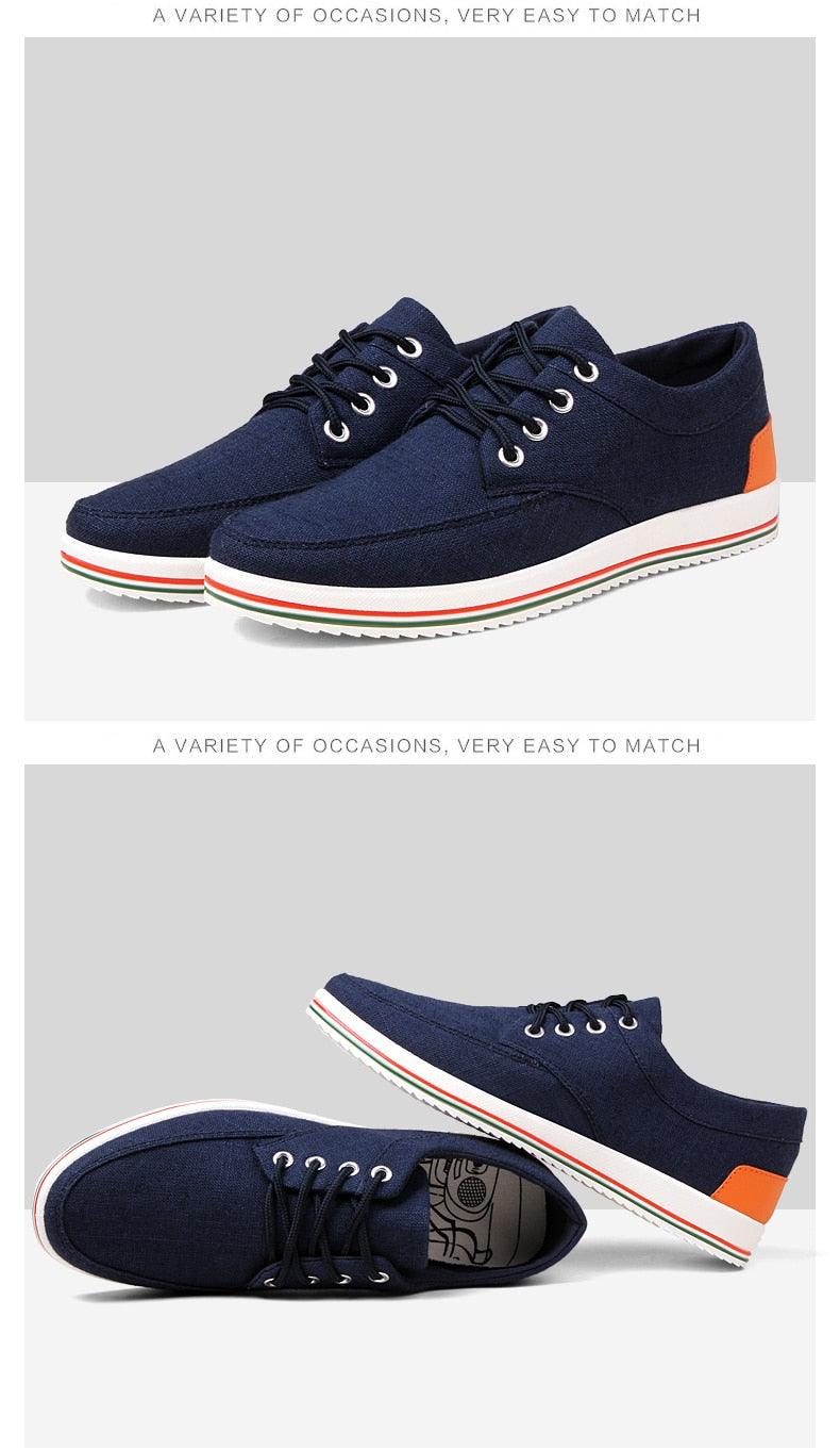 Men's Lightweight Casual Walking Sneakers - Comfortable Flat Shoes