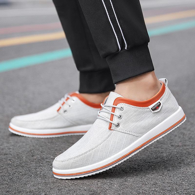 Men's Lightweight Casual Walking Sneakers - Comfortable Flat Shoes