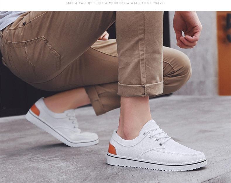 Men's Lightweight Casual Walking Sneakers - Comfortable Flat Shoes