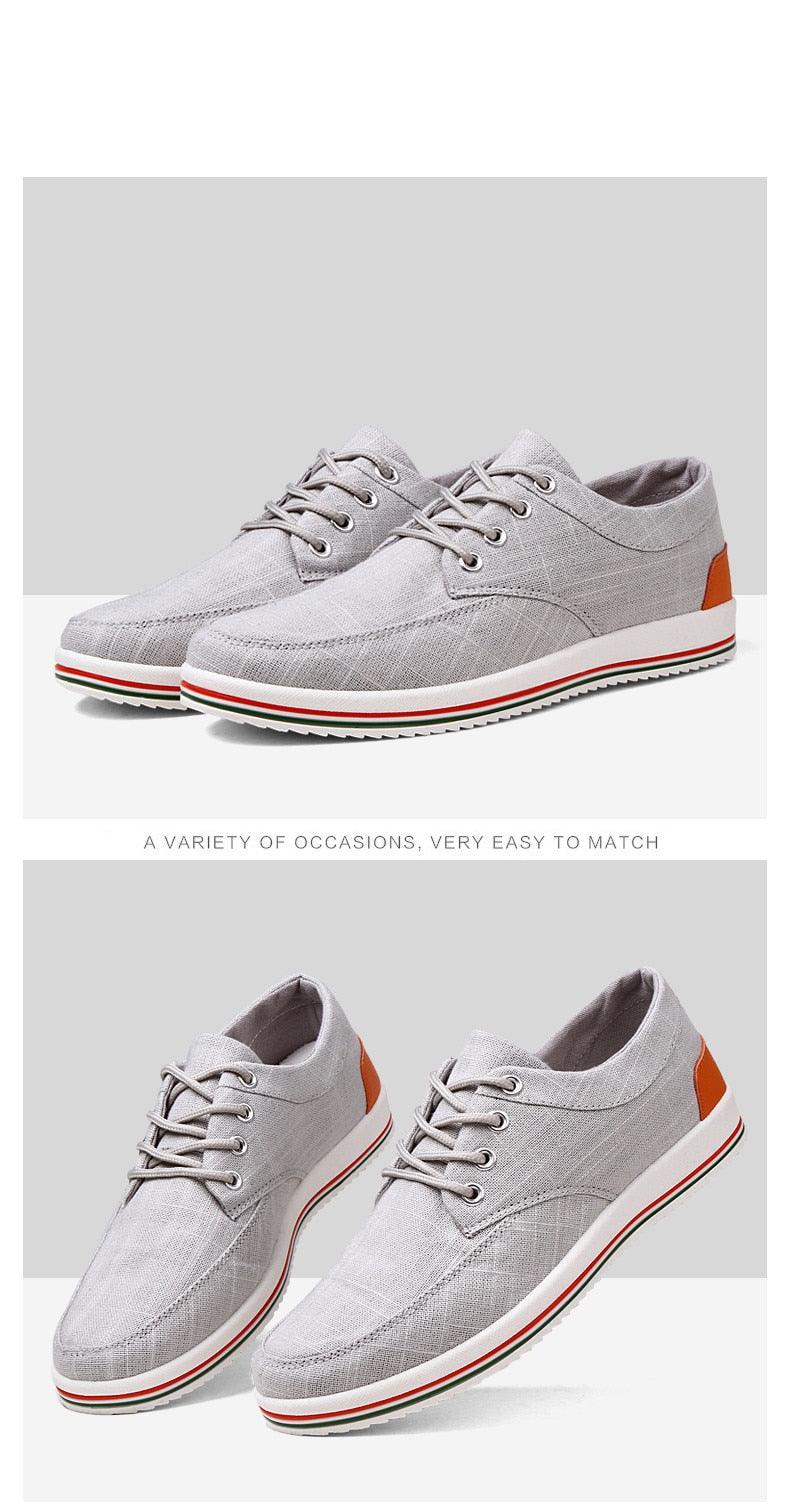 Men's Lightweight Casual Walking Sneakers - Comfortable Flat Shoes