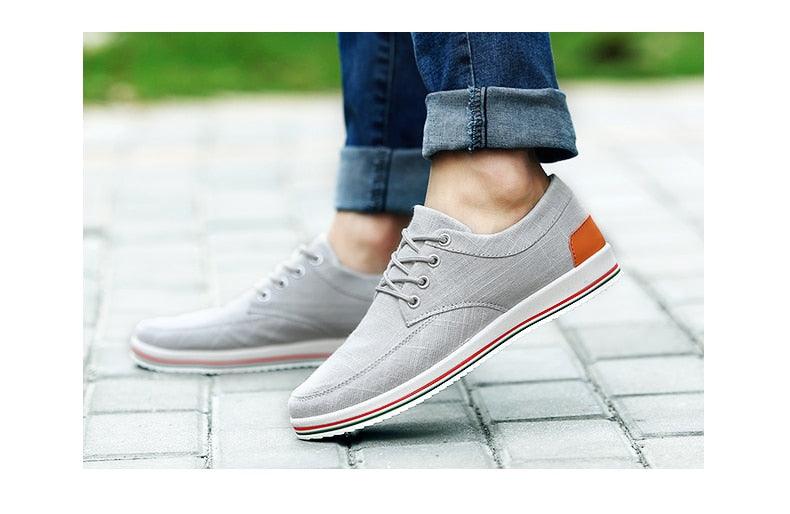 Men's Lightweight Casual Walking Sneakers - Comfortable Flat Shoes