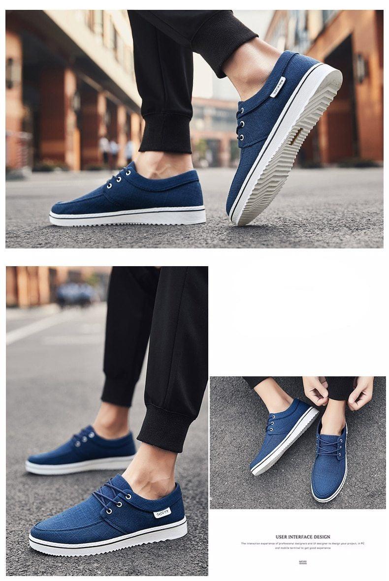 Men's Lightweight Casual Walking Sneakers - Comfortable Flat Shoes