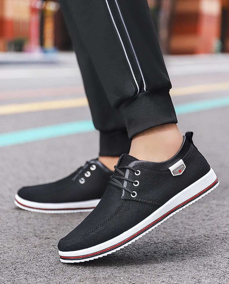 Men's Lightweight Casual Walking Sneakers - Comfortable Flat Shoes