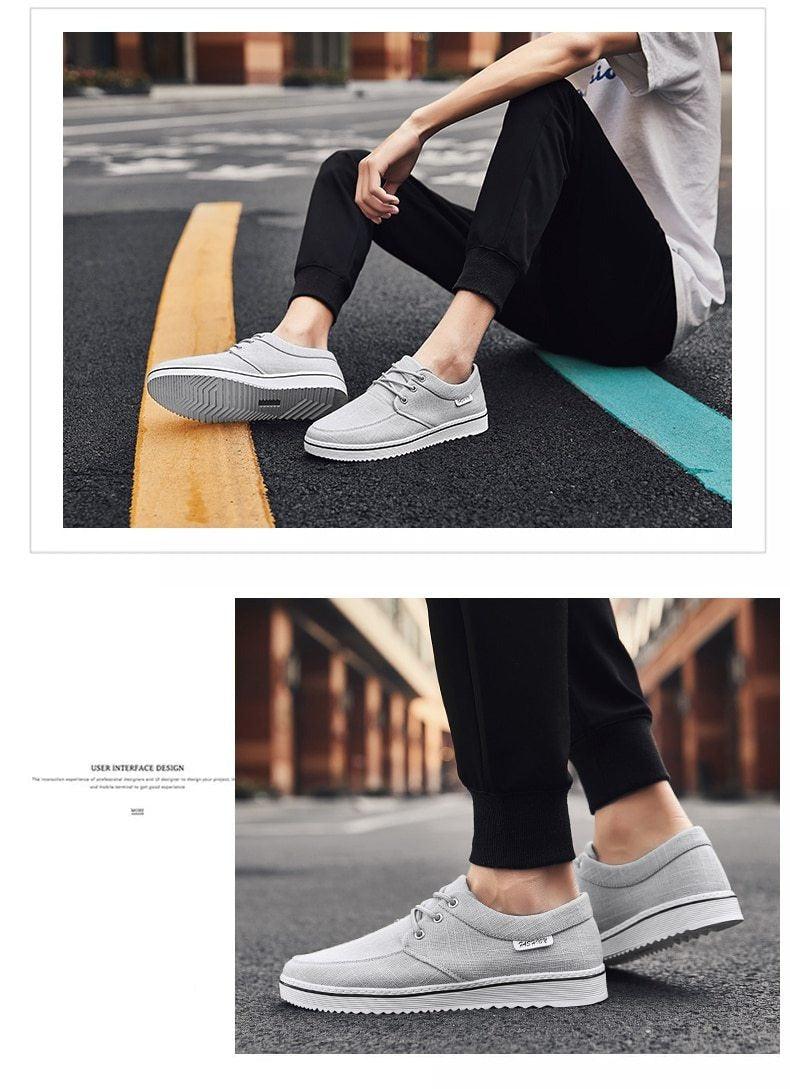 Men's Lightweight Casual Walking Sneakers - Comfortable Flat Shoes