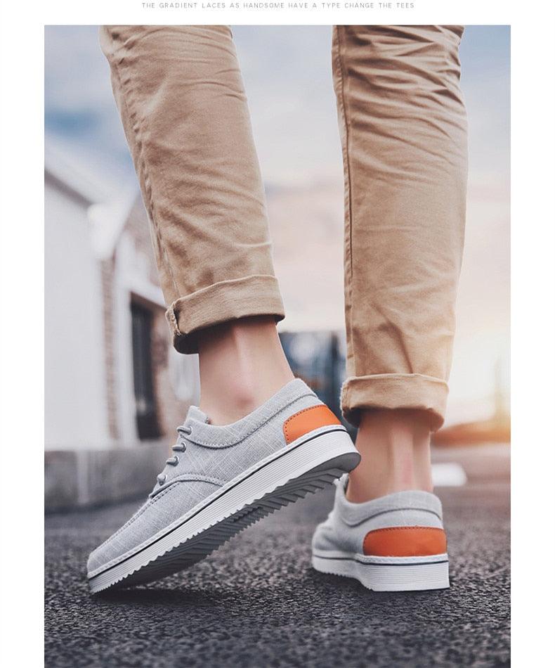 Men's Lightweight Casual Walking Sneakers - Comfortable Flat Shoes