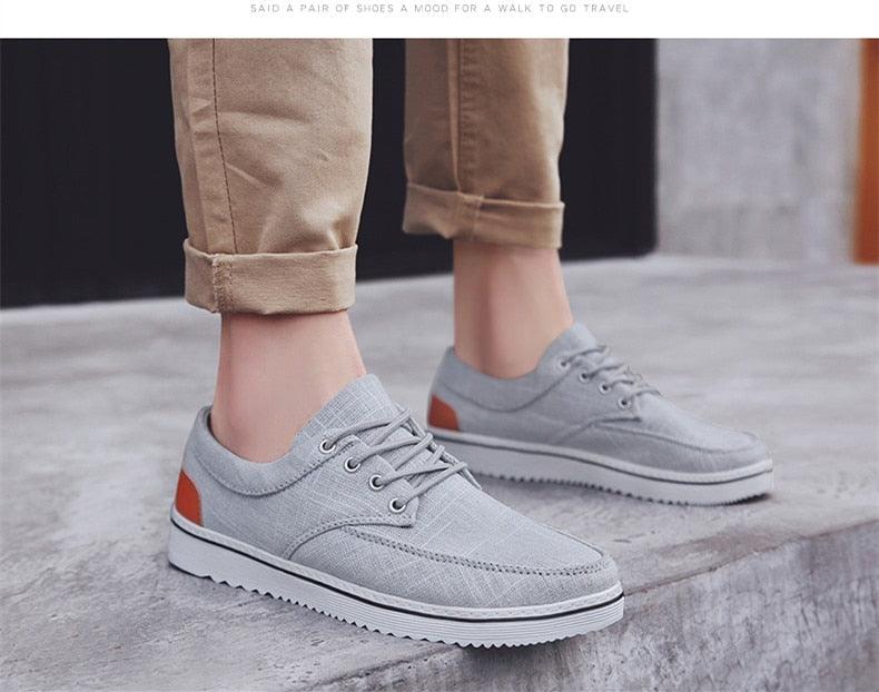 Men's Lightweight Casual Walking Sneakers - Comfortable Flat Shoes