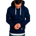 Men's Premium Cotton Pullover Hoodie with Pockets and Drawstring